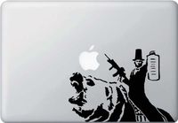 Abraham Lincoln Riding a Bear - Macbook or Laptop Decal