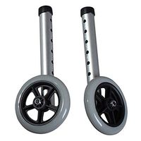 JayCreer 1Pair(2PCS) Medical Universal 5" Walker Wheels Universal Fixed Walker Wheels