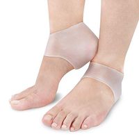 Wellbeing Plantar Fasciitis Socks with Arch Support for Cracked Heel/Foot Pain Relief,White