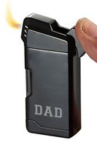 Personalized Visol Soft Flame Pipe Lighter - Fathers Day Gift with Engraved Dad (Black)