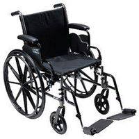 Cruiser III Lightweight, Dual Axle Wheelchair - Full Arms, 20 x 16, Footrests - Model 565472