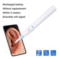 Family Care Visual Ear Canal HD Endoscope 5.5mm, Ear Cleaning Safe with Six LEDs Can Be Adjusted,This Product an Indispensable Household Tool Fauay,Blue