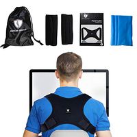 ​Posture Corrector for Men​ and​ Women - Upright Back Brace Straightener ​for​ Spine Support, Neck Pain ​and​ Shoulder Slouching with Resistance Band (Black, Small 20"-28")