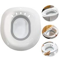 Foldable Sitz Bath for Over The Toilet,Bath Washing Hip Basin,Portable Bidet Fits on Toilet Perineal Soaking for Hemorrhoid Relief,Pregnant Women,Elderly(Anti-spilling Design)