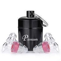 Picozon High Fidelity Earplugs with Acoustic Filter, Noise Reduction Music Earplug with Aluminum Box for Musician, DJ, Drummer, Festival, Nightclub etc - Red
