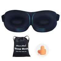 Sleep Mask, Eye Mask for Sleeing with Ice Silk for Men, Women, Adjustable Silk Sleeping Mask Blocks 100% of Light, Innovative Comfort Design for Best Sleep Ever, Includes 2 Noise Cancelling Ear Plugs