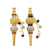 Colorful Rhinestone Beaded Cigarette Holder Alloy Hookah Mouth Diamond Arabic Shisha Narguile Filter Hookah Accessories