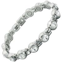 Womens Magnetic Bracelets for Arthritis Pain Relief Carpal Tunnel Tendonitis Tennis Wrist Joint-Magnetic Health Bracelet with Fold Over Clasp-CSS (8.85 in / 22.5 cm)