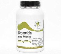 Bromelain 500mg and Papaya 500mg ~ 180 Capsules - No Additives ~ Naturetition Supplements