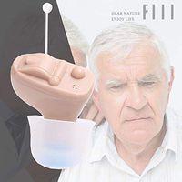 Digital Hearing Amplifier Personal Hearing Enhancement in-The-Canel(ITC) Sound Amplifier by FIIL with Portable Storage Box, 3 Durable Batteries, 3 Size Domes x 2, Cleaner Brush(Left Ear)