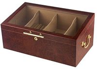 Orleans Group Burl Finish Counter Top Display Humidor, 150 Count