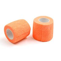 uxcell 2 Pcs Orange 2 inches Width Non-Woven Self Adhesive Tape Finger Elbow Wrist Ankle Protector Wrap Roll