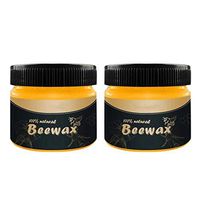 Wood Seasoning Beewax - Furniture Care Complete Solution Beeswax Polish,Home Cleaning Multipurpose Natural Beeswax Polished Waterproof and Wear-resistant Beeswax Polish,for Wood & Furniture (2PC)