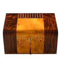 YX Cigar Box - Imported Cigar humidor Cedar Wood Piano Paint moisturizing Box Multi-Layer Cigar Box (Color : Brown)