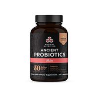 Ancient Nutrition, Ancient Probiotics Skin, 50 Billion CFU, Healthy Skin and Digestive Functions, Shelf Stable, 90 Capsules…