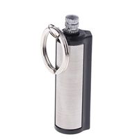GMSP Fashion Permanent Striker Lighter Match Silver Metal Key Chain