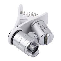 ElectroOptix Magnifier Microscope 60X HD Lens with Led Light Mini Portable Illumination Magnifying Glass for Taking Close Up Photos Jewelry Identification Silver Loupe