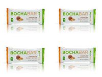 BochaSweet Protein Bar, Chocolate Peanut Butter BochaBar, 21g Grass Fed Collagen, Low Carb, Keto-Friendly, Gluten Free, 4 Count