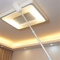 Cleaning Dusters Extendable, Mosunx Flexible Bendable Duster Reaches Up to 63inch, for Cleaning Ceiling Fan/Furniture/Keyboard/Cobweb (White, 45-63Inch)