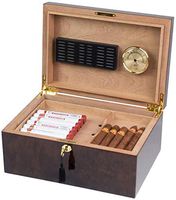 YSYYSH Smoking Set/Cigar Humidors Imported Cedar Wood Double-Layer Large-Capacity moisturizing Cabinet Men's Gift Box with humidifier and Hygrometer Sealed moisturizing Box Cigarette case 70 Sticks Ci