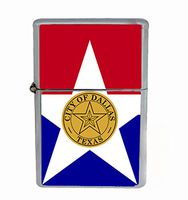 Dallas Texas Flag Flip Top Oil Cigarette Lighter