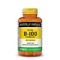 Mason Natural, Ultra B-100 Complex Vitamin Tablets, 100-Count Bottle, Dietary Supplement Supports Energy Production, Nervous System, and Cognitive Function Including Memory