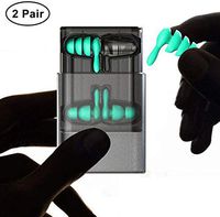 Emoly Noise Cancelling Ear Plugs, Reusable Sleeping Soft Silicone Noise Reduction Ear Plugs Hearing Protection for Concerts, Swimming, Airplanes, Travel, Shooting, 2 Pairs - Blue