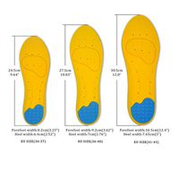 Memory Foam Healthy Insole (Men/Women Size 7-12) Arch Support Shock Absorption for Fasciitis,Orthotic,Flat Feet 5 Different Types (Blue-Yellow T3, Small)
