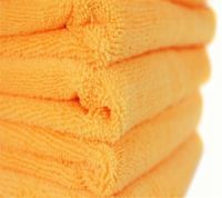 GT 100 Orange Microfiber Towel New Cleaning Cloths Bulk 16X16 330 GSM Plush