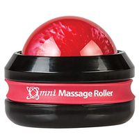 Core Products Omni Massage Ball Manual Roller Massager for Self Massage Therapy Tool, Black Cap - Red