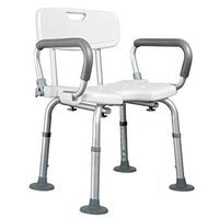 ZHAO XIN Shower Chair,Adjustable Bath Stool with Free Assist Grab Bar Shower Chair Transfer Bench with Height Adjustable Legs