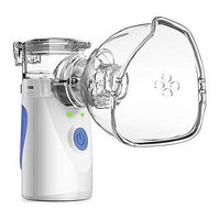 Handheld Mini Atomizing Vaporiser, Portable Steam Lightweight Cool Mist Humidifier Ideal for Travel or Home Daily Use Masks and Mouthpiece Included