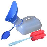 Unisex Urinal Bottle for Men and Women, Pee Bottle with a Lid and Funnel, Travel Urinal Kit for Camping Outdoor, with a Washing Brush