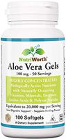 NutriWorth Organic Aloe Vera Supplement Equivalent to 20,000mg- 100 Softgels - Kosher Certified Concentrated Active Digestive Enzymes, Vitamins, Amino Acids, Minerals & Acemannan