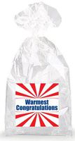 Warmest Congratulations Red and White Ray Party Favor Bags with Ties - 12pack