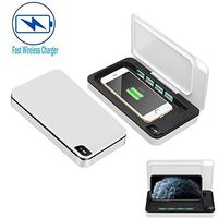UV Cell Phone Sanitizer and Wireless Charger, Aromatherapy Disinfector Clean Phone UV-Box, Multi-Function Portable 10W Qi Fast Charging Sanitizer Box for Jewelry, iPad iWatch and All Smartphones