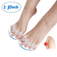 2 Pairs Toe Separators, Gel Silicone Bunion Toe Straightener, Rubber Toe Stretchers, Hammer Toe Stretcher, Toe Spacers, Sports Activities, Yoga Practice, Running for Men and Women Bunion Pain Relief