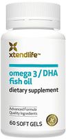 XTENDLIFE Omega 3/DHA Fish Oil - 100% Pure Fishoil Natural Heart Brain & Joint Support Exclusive Advanced Formula w/Triglyceride - 700 mg per Day Strength Dietary Supplements - 60 Soft Gels