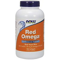 NOW Supplements, Red Omega™ with CoQ10 30 mg and Omega-3 Fish Oil, Cardiovascular Support*, 180 Softgels