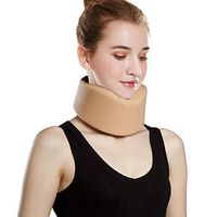 Orthomen Neck Brace by Cervical Collar - Adjustable Soft Support Collar Can Be Used During Sleep - Wraps Aligns and Stabilizes Vertebrae - Relieves Pain and Pressure in Spine(S)