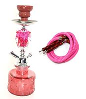 Brand New Zebra Smoke: Mike 11" Single Hose Hookah Complete Kit & Combo Pack (Pink)