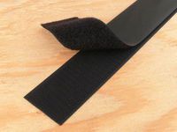 4 Inch Black Self-Adhesive Hook and Loop Tape - 5 Yards