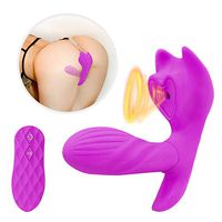 Mini Finger Massager with Strong Patterns Hands-Free USB Rechargeable Waterproof Suction Massager Wireless Remote Control T-Shirt