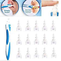 Earwax Removal Kit, Ear Wax Cleaner, Silicone Ear Pick Earwax Remover Tool with 16 Replacement Tips