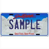 Custom Personalized Metal License Plate Your Name Your State - Choose from All 50 States (South Dakota, 6" x 12" Standard Thickness (.030"))