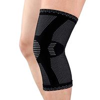 Cosy Pyro Knee Brace,Knee Compression Sleeve,Knee Support for Running,Basketball,Squats,Workout,Weightlifting,Fitness,Sports Knee Braces for Women Men Black Single L