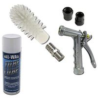 Drywall Taper Bazooka Cleaning Brush and Flush Maintenance Kit w/Sprayer Nozzles and Lubricant