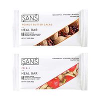 SANS Peanut Butter Lovers Variety Meal Replacement Protein Bar | All-Natural Nutrition Bar With No Added Sugar | Dairy-Free, Soy-Free, and Gluten-Free | 16 Essential Vitamins and Minerals | (6 Pack)