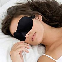 Men & Women-Blind FOLD-Sleeping Eye Masks, Navy Blue w/EARPLUGS-Soft, Comfortable, 3D Contoured-Blocks Light-Weddings Gifts!