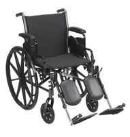 Lightweight 18" Wheelchair, Flip Back Detachable Desk Arm, Swing Away Elevating Leg Rest, 300 Lb. Capacity